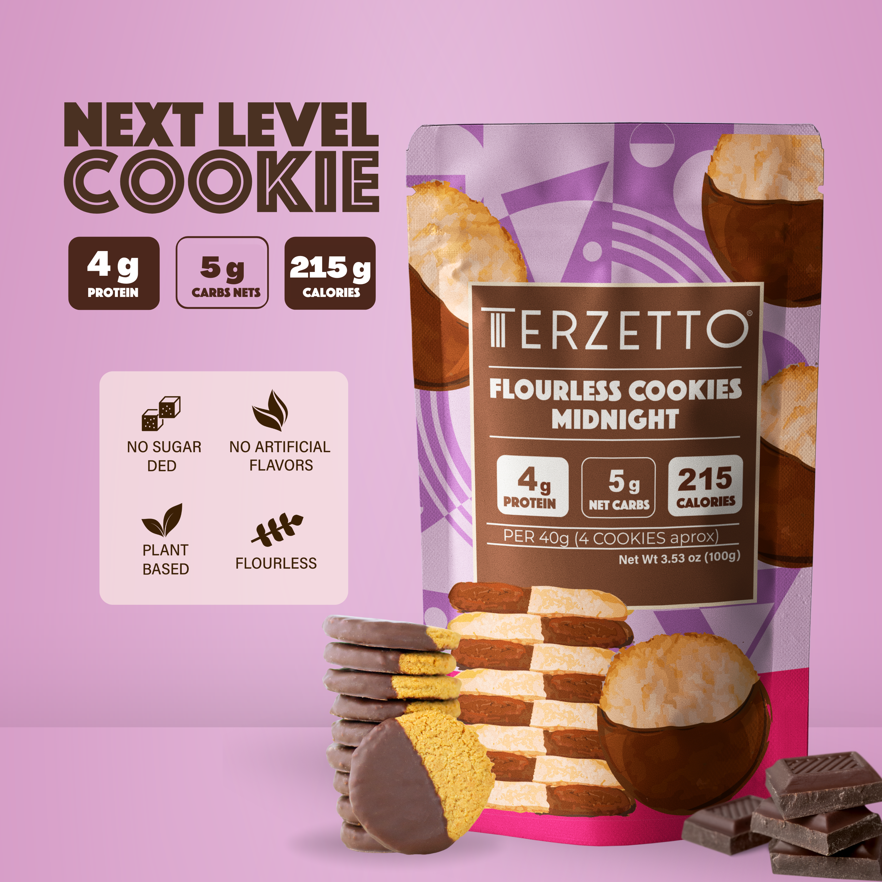 Flourless cookies midnight - Terzetto