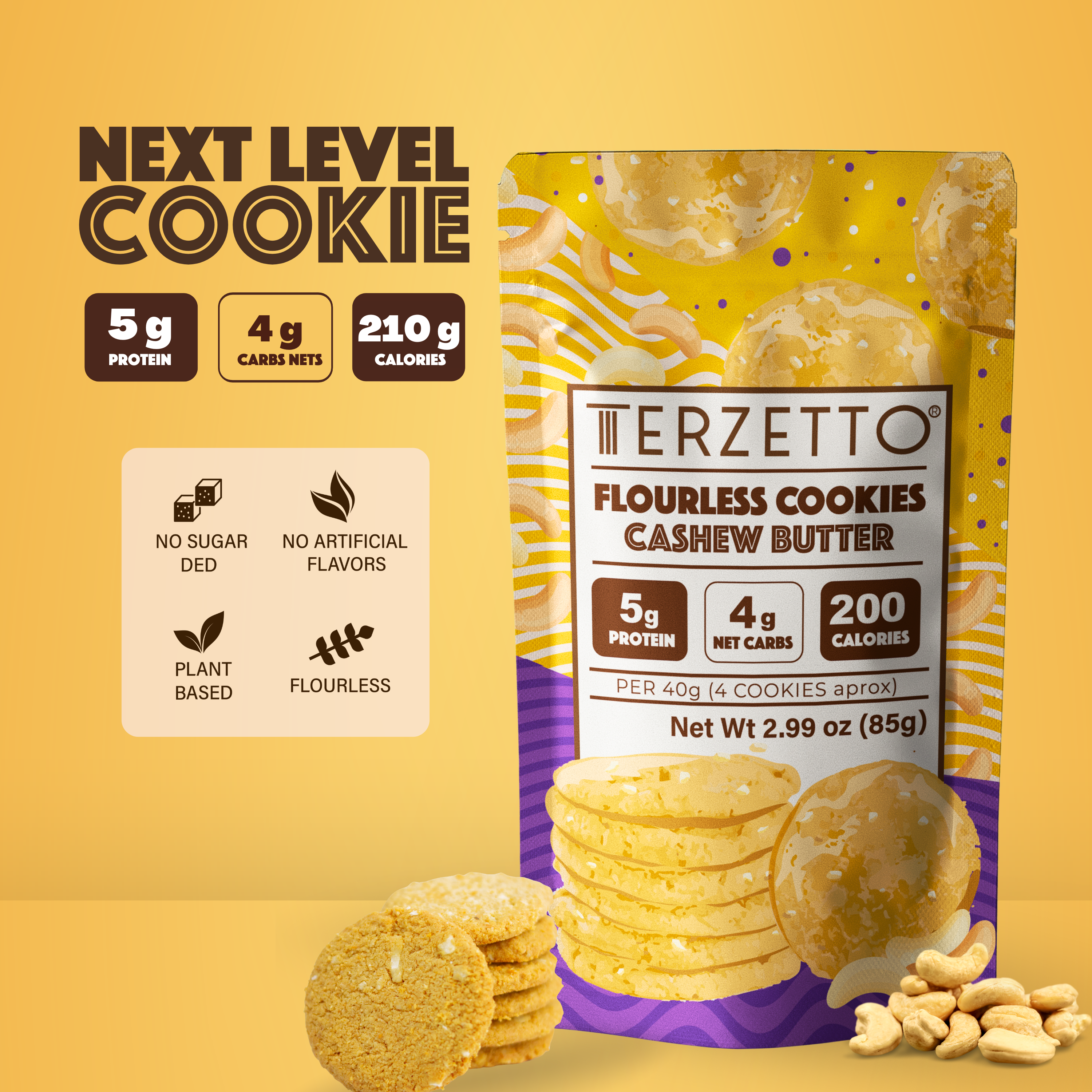 Flourless cookies cashew butter - Terzetto