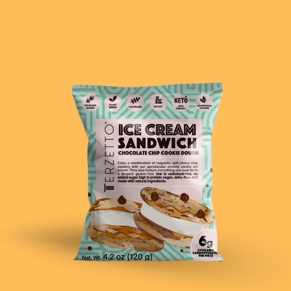 8 PACK - TERZETTO Ice cream sandwich cookie dough